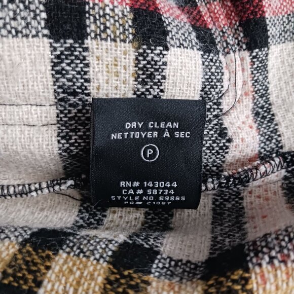 NEW Bagatelle Plaid Print Oversized Cropped Jacket in Cream & Rust,‎ Size M - Picture 11 of 14